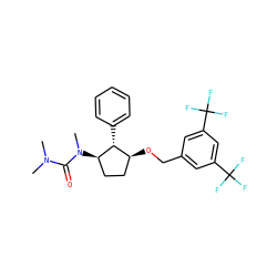 CN(C)C(=O)N(C)[C@@H]1CC[C@H](OCc2cc(C(F)(F)F)cc(C(F)(F)F)c2)[C@H]1c1ccccc1 ZINC000036324318