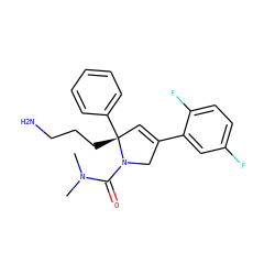 CN(C)C(=O)N1CC(c2cc(F)ccc2F)=C[C@@]1(CCCN)c1ccccc1 ZINC000013976302