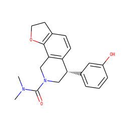 CN(C)C(=O)N1Cc2c(ccc3c2OCC3)[C@H](c2cccc(O)c2)C1 ZINC000038156052