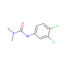 CN(C)C(=O)Nc1ccc(Cl)c(Cl)c1 ZINC000000057287