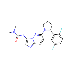 CN(C)C(=O)Nc1cnc2ccc(N3CCC[C@@H]3c3cc(F)ccc3F)nn12 ZINC000118242587