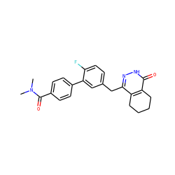 CN(C)C(=O)c1ccc(-c2cc(Cc3n[nH]c(=O)c4c3CCCC4)ccc2F)cc1 ZINC000139642123