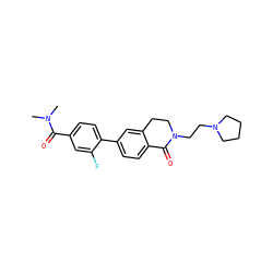 CN(C)C(=O)c1ccc(-c2ccc3c(c2)CCN(CCN2CCCC2)C3=O)c(F)c1 ZINC000059112631