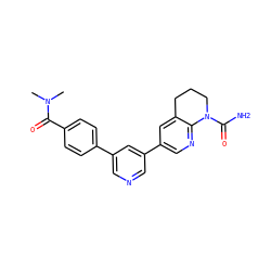 CN(C)C(=O)c1ccc(-c2cncc(-c3cnc4c(c3)CCCN4C(N)=O)c2)cc1 ZINC001772613699