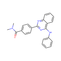 CN(C)C(=O)c1ccc(-c2nc(Nc3ccccc3)c3ccccc3n2)cc1 ZINC000004239252