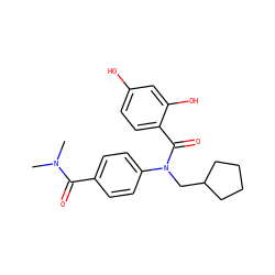 CN(C)C(=O)c1ccc(N(CC2CCCC2)C(=O)c2ccc(O)cc2O)cc1 ZINC000653775785