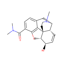 CN(C)C(=O)c1ccc2c3c1O[C@H]1[C@H](O)C=C[C@H]4[C@@H](C2)N(C)CC[C@@]341 ZINC000029417340