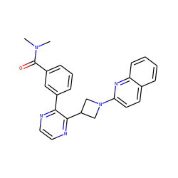 CN(C)C(=O)c1cccc(-c2nccnc2C2CN(c3ccc4ccccc4n3)C2)c1 ZINC000140133100