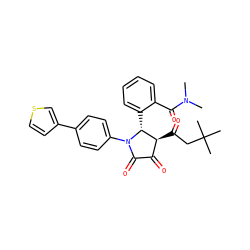 CN(C)C(=O)c1ccccc1[C@@H]1[C@@H](C(=O)CC(C)(C)C)C(=O)C(=O)N1c1ccc(-c2ccsc2)cc1 ZINC000169696282