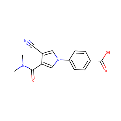 CN(C)C(=O)c1cn(-c2ccc(C(=O)O)cc2)cc1C#N ZINC000200822186