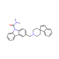 CN(C)C(=O)n1c2ccccc2c2cc(CN3CCC4(C=Cc5ccccc54)CC3)ccc21 ZINC000038907315