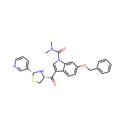 CN(C)C(=O)n1cc(C(=O)[C@@H]2CS[C@H](c3cccnc3)N2)c2ccc(OCc3ccccc3)cc21 ZINC000036331951