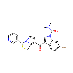 CN(C)C(=O)n1cc(C(=O)c2ccn3c2CS[C@@H]3c2cccnc2)c2ccc(Br)cc21 ZINC000026736367