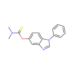 CN(C)C(=S)Oc1ccc2c(c1)ncn2-c1ccccc1 ZINC000013798303