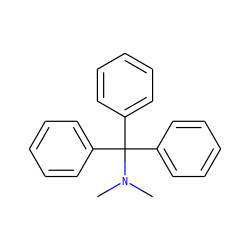 CN(C)C(c1ccccc1)(c1ccccc1)c1ccccc1 ZINC000053026088