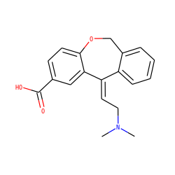CN(C)C/C=C1\c2ccccc2COc2ccc(C(=O)O)cc21 ZINC000013455766