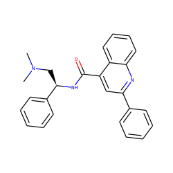 CN(C)C[C@@H](NC(=O)c1cc(-c2ccccc2)nc2ccccc12)c1ccccc1 ZINC000026006856