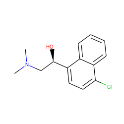 CN(C)C[C@@H](O)c1ccc(Cl)c2ccccc12 ZINC000002041973