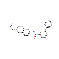 CN(C)C[C@@H]1CCc2cc(NC(=O)c3cccc(-c4ccccc4)c3)ccc2C1 ZINC000072113501