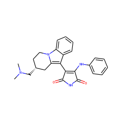 CN(C)C[C@@H]1CCn2c(c(C3=C(Nc4ccccc4)C(=O)NC3=O)c3ccccc32)C1 ZINC000034011384
