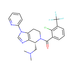 CN(C)C[C@@H]1c2ncn(-c3ccccn3)c2CCN1C(=O)c1cccc(C(F)(F)F)c1Cl ZINC000218359638