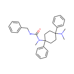CN(C)C1(c2ccccc2)CCC(c2ccccc2)(N(C)C(=O)NCc2ccccc2)CC1 ZINC000140057232