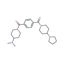 CN(C)C1CCN(C(=O)c2ccc(C(=O)N3CCC(N4CCCC4)CC3)cc2)CC1 ZINC000096284365