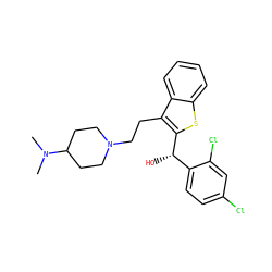 CN(C)C1CCN(CCc2c([C@@H](O)c3ccc(Cl)cc3Cl)sc3ccccc23)CC1 ZINC000027526439