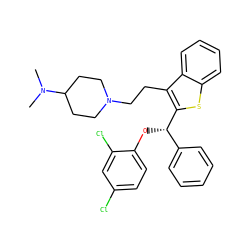 CN(C)C1CCN(CCc2c([C@@H](Oc3ccc(Cl)cc3Cl)c3ccccc3)sc3ccccc23)CC1 ZINC000027527246