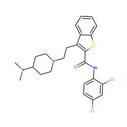 CN(C)C1CCN(CCc2c(C(=O)Nc3ccc(Cl)cc3Cl)sc3ccccc23)CC1 ZINC000027548353