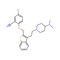 CN(C)C1CCN(CCc2c(COc3ccc(Br)cc3C#N)sc3ccccc23)CC1 ZINC000000582239