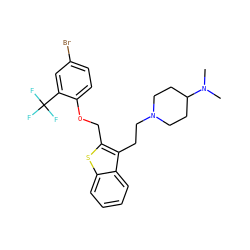 CN(C)C1CCN(CCc2c(COc3ccc(Br)cc3C(F)(F)F)sc3ccccc23)CC1 ZINC000027547946