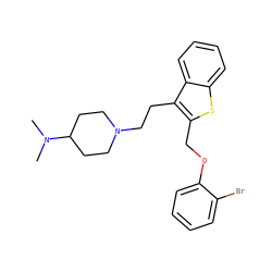 CN(C)C1CCN(CCc2c(COc3ccccc3Br)sc3ccccc23)CC1 ZINC000027547781