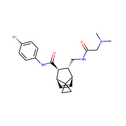 CN(C)CC(=O)NC[C@H]1[C@H](C(=O)Nc2ccc(Br)cc2)[C@@H]2C=C[C@H]1C21CC1 ZINC000168465836