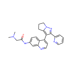CN(C)CC(=O)Nc1ccc2c(-c3c(-c4ccccn4)nn4c3CCC4)ccnc2c1 ZINC000029051704