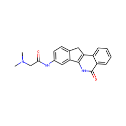 CN(C)CC(=O)Nc1ccc2c(c1)-c1[nH]c(=O)c3ccccc3c1C2 ZINC000013652900