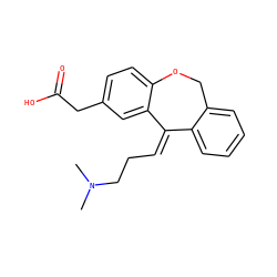 CN(C)CC/C=C1/c2ccccc2COc2ccc(CC(=O)O)cc21 ZINC000000001850