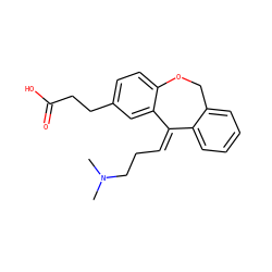 CN(C)CC/C=C1/c2ccccc2COc2ccc(CCC(=O)O)cc21 ZINC000013455781