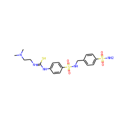 CN(C)CC/N=C(\S)Nc1ccc(S(=O)(=O)NCc2ccc(S(N)(=O)=O)cc2)cc1 ZINC000028523143