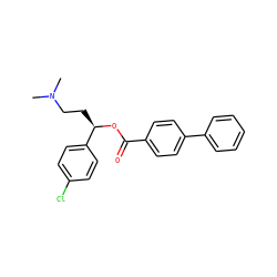 CN(C)CC[C@@H](OC(=O)c1ccc(-c2ccccc2)cc1)c1ccc(Cl)cc1 ZINC000013684606