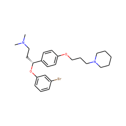 CN(C)CC[C@@H](Oc1cccc(Br)c1)c1ccc(OCCCN2CCCCC2)cc1 ZINC000028892965
