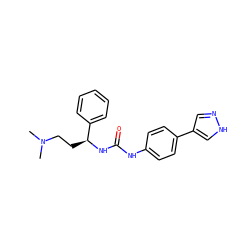 CN(C)CC[C@H](NC(=O)Nc1ccc(-c2cn[nH]c2)cc1)c1ccccc1 ZINC000095587334