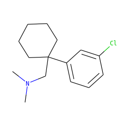 CN(C)CC1(c2cccc(Cl)c2)CCCCC1 ZINC000066098316