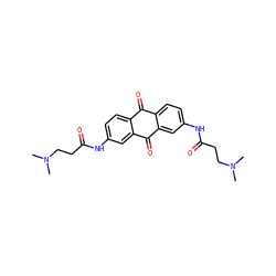 CN(C)CCC(=O)Nc1ccc2c(c1)C(=O)c1cc(NC(=O)CCN(C)C)ccc1C2=O ZINC000004393912
