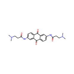CN(C)CCC(=O)Nc1ccc2c(c1)C(=O)c1ccc(NC(=O)CCN(C)C)cc1C2=O ZINC000013556223