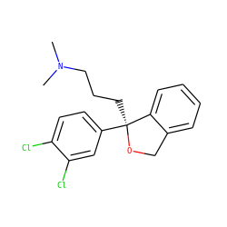 CN(C)CCC[C@@]1(c2ccc(Cl)c(Cl)c2)OCc2ccccc21 ZINC001772656248