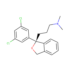 CN(C)CCC[C@]1(c2cc(Cl)cc(Cl)c2)OCc2ccccc21 ZINC000142568774
