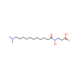 CN(C)CCCCCCCCCCC(=O)N(O)CCC(=O)O ZINC000058568900