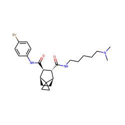 CN(C)CCCCCNC(=O)[C@H]1[C@H](C(=O)Nc2ccc(Br)cc2)[C@@H]2CC[C@H]1C21CC1 ZINC000168410875