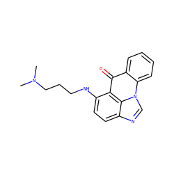 CN(C)CCCNc1ccc2ncn3c4ccccc4c(=O)c1c23 ZINC000005723879